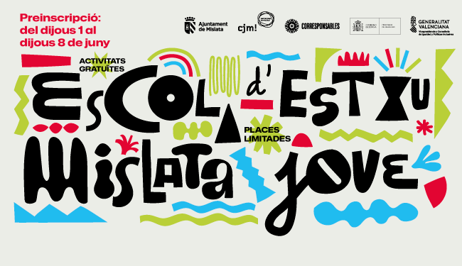 Cartell. Escoletes d'estiu - Centres Joves Mislata