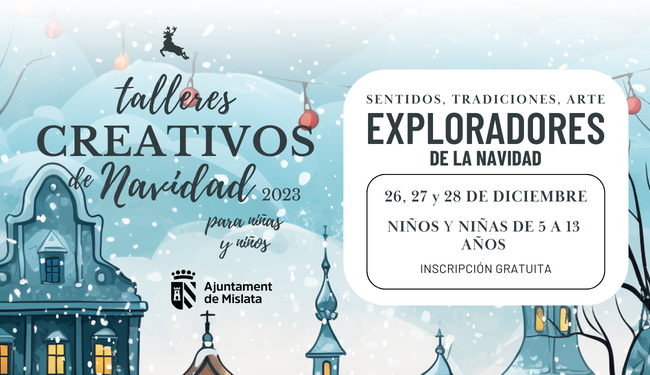 Banner. Talleres Creativos de Navidad 2023