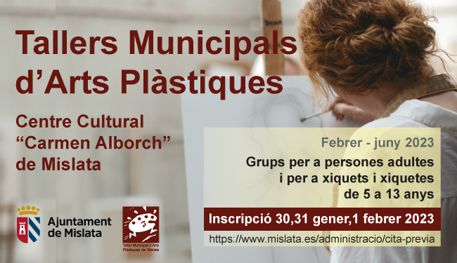 Talleres Municipales de Artes Plásticas. Febrero-Junio 2023