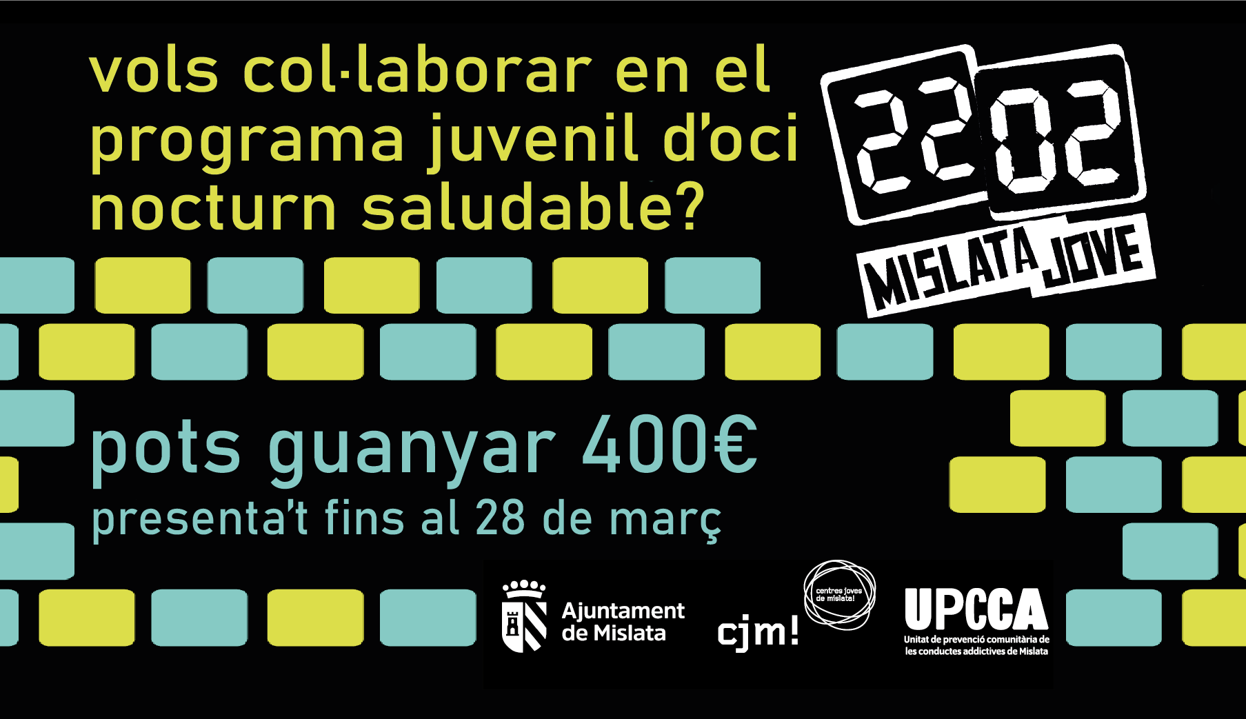 Banner. Programa juvenil “Ocio Nocturno Saludable en Mislata” 2024