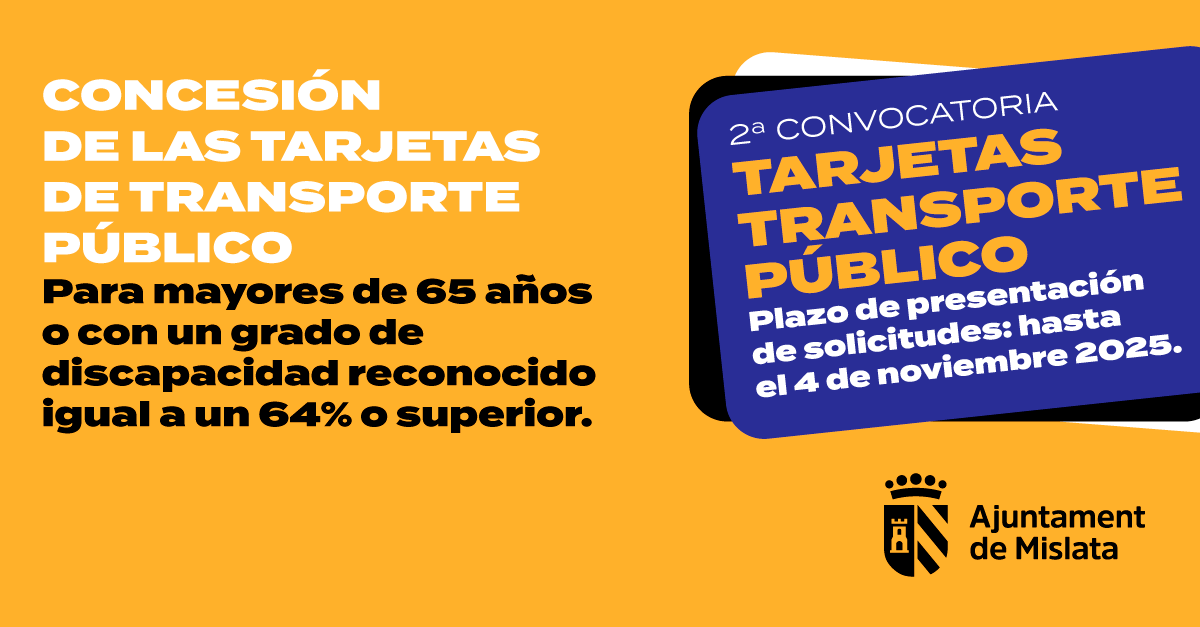 Slide. Segunda convocatoria. Concesión de tarjetas de transporte público 2025