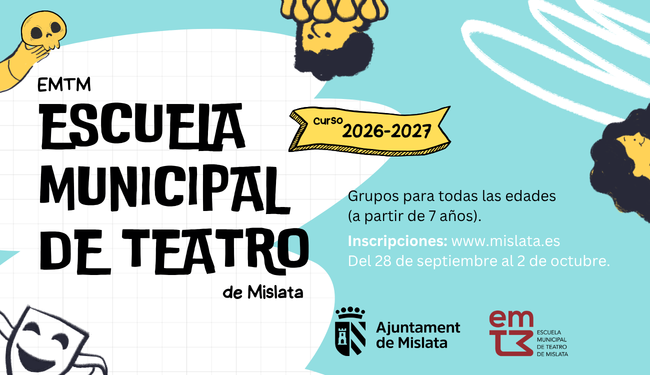 Slide. Escola Municipal de Teatre de Mislata (EMTM) curs 2026-2027