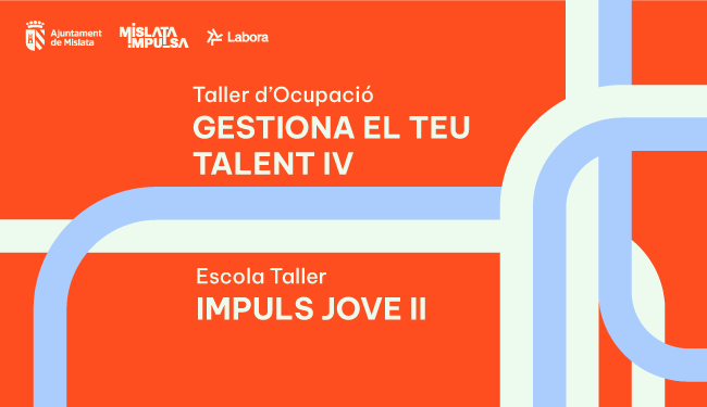 Slide. Programas mixtos de empleo-formación "GESTIONA EL TEU TALENT IV" y "IMPULS JOVE II" 2026
