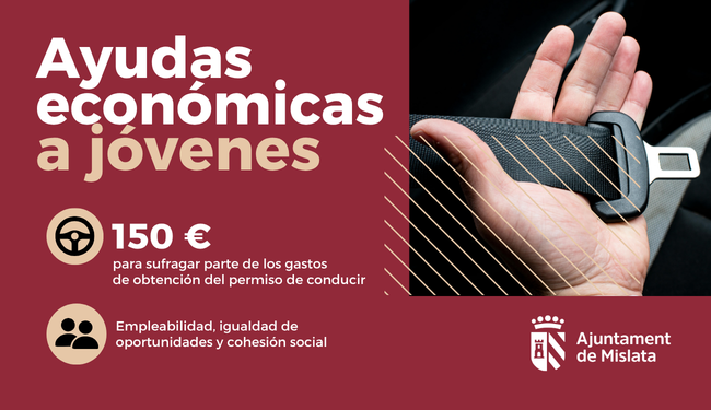 Slide. Ayudas económicas a jóvenes dirigidas a sufragar parte de los gastos de la obtención del permiso de conducir – 2026